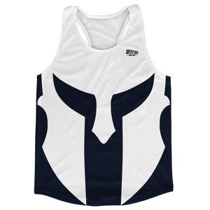 Spartan Running Track Tops Made In USA - White And Blue Navy Almost Black Spartan Running Track Tops Made In USA - White And Blue Navy Almost Black