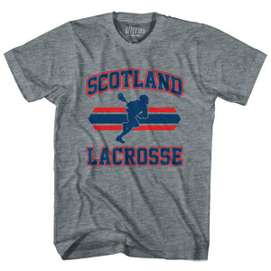 Scotland 90's Lacrosse Team Tri-Blend Adult T-shirt - Athletic Grey Scotland 90's Lacrosse Team Tri-Blend Adult T-shirt - Athletic Grey