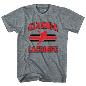 Albania 90's Lacrosse Team Tri-Blend Adult T-shirt - Athletic Grey Albania 90's Lacrosse Team Tri-Blend Adult T-shirt - Athletic Grey