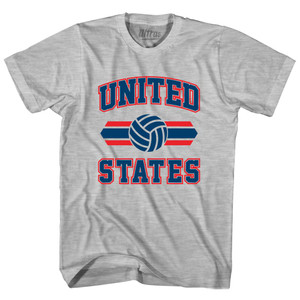 United States 90's Volleyball Team Cotton Youth T-Shirt - Grey Heather United States 90's Volleyball Team Cotton Youth T-Shirt - Grey Heather