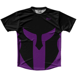 Spartan Running Shirt Track Cross Made In USA - Black And Purple Medium Spartan Running Shirt Track Cross Made In USA - Black And Purple Medium