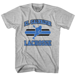 El Salvador 90's Lacrosse Team Cotton Adult T-Shirt - Grey Heather El Salvador 90's Lacrosse Team Cotton Adult T-Shirt - Grey Heather