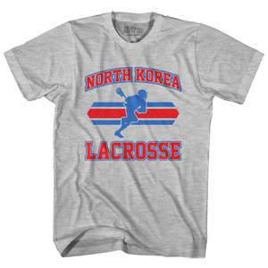 North Korea 90's Lacrosse Team Cotton Adult T-Shirt - Grey Heather North Korea 90's Lacrosse Team Cotton Adult T-Shirt - Grey Heather