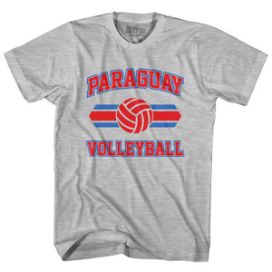 Paraguay 90's Volleyball Team Cotton Adult T-Shirt - Grey Heather Paraguay 90's Volleyball Team Cotton Adult T-Shirt - Grey Heather