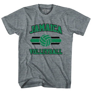 Jamaica 90's Volleyball Team Tri-Blend Adult T-shirt - Athletic Grey Jamaica 90's Volleyball Team Tri-Blend Adult T-shirt - Athletic Grey