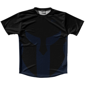Spartan Running Shirt Track Cross Made In USA - Black And Blue Navy Almost Black Spartan Running Shirt Track Cross Made In USA - Black And Blue Navy Almost Black