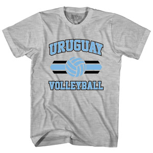 Uruguay 90's Volleyball Team Cotton Adult T-Shirt - Grey Heather