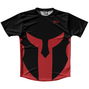 Spartan Running Shirt Track Cross Made In USA - Black And Red Dark Spartan Running Shirt Track Cross Made In USA - Black And Red Dark