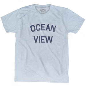 Virginia Ocean View Adult Tri-Blend Vintage T-Shirt - Athletic White