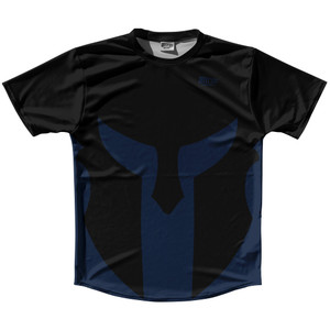 Spartan Running Shirt Track Cross Made In USA - Black And Blue Navy Spartan Running Shirt Track Cross Made In USA - Black And Blue Navy