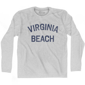 Virginia Virginia Beach Adult Cotton Long Sleeve Vintage T-Shirt - Grey Heather Virginia Virginia Beach Adult Cotton Long Sleeve Vintage T-Shirt - Grey Heather