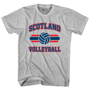 Scotland 90's Volleyball Team Cotton Adult T-Shirt - Grey Heather Scotland 90's Volleyball Team Cotton Adult T-Shirt - Grey Heather