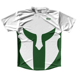 Spartan Running Shirt Track Cross Made In USA - White And Green Hunter Spartan Running Shirt Track Cross Made In USA - White And Green Hunter