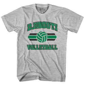 Djibouti 90's Volleyball Team Cotton Adult T-Shirt - Grey Heather Djibouti 90's Volleyball Team Cotton Adult T-Shirt - Grey Heather