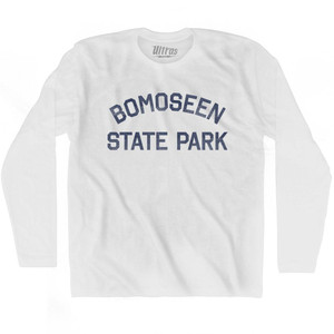 Vermont Bomoseen State Park Adult Cotton Long Sleeve Vintage T-shirt - White