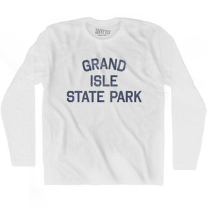 Vermont Grand Isle State Park Adult Cotton Long Sleeve Vintage T-shirt - White