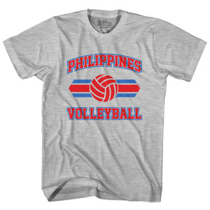 Philippines 90's Volleyball Team Cotton Adult T-Shirt - Grey Heather Philippines 90's Volleyball Team Cotton Adult T-Shirt - Grey Heather