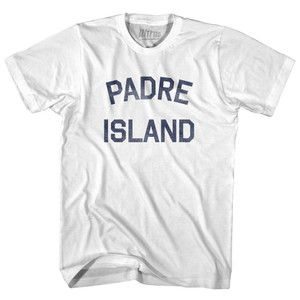 Texas Padre Island Womens Cotton Junior Cut Vintage T-shirt - White Texas Padre Island Womens Cotton Junior Cut Vintage T-shirt - White