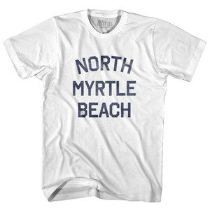 South Carolina North Myrtle Beach Womens Cotton Junior Cut Vintage T-shirt - White South Carolina North Myrtle Beach Womens Cotton Junior Cut Vintage T-shirt - White