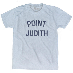 Rhode Island Point Judith Adult Tri-Blend Vintage T-Shirt - Athletic White