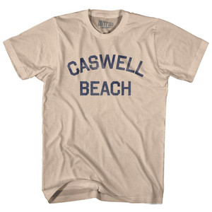 North Carolina Caswell Beach Adult Cotton Vintage T-Shirt - Creme North Carolina Caswell Beach Adult Cotton Vintage T-Shirt - Creme