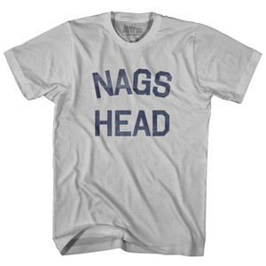 North Carolina Nags Head Adult Cotton Vintage T-Shirt - Cool Grey