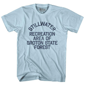 Vermont Stillwater Recreation Area of Groton State Forest Adult Cotton Vintage T-Shirt - Light Blue