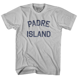 Texas Padre Island Adult Cotton Vintage T-Shirt - Cool Grey