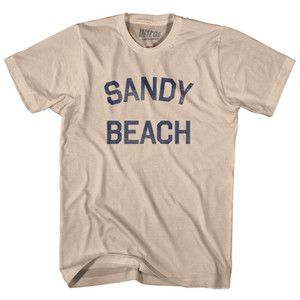 Wyoming Sandy Beach Adult Cotton Vintage T-Shirt - Creme Wyoming Sandy Beach Adult Cotton Vintage T-Shirt - Creme