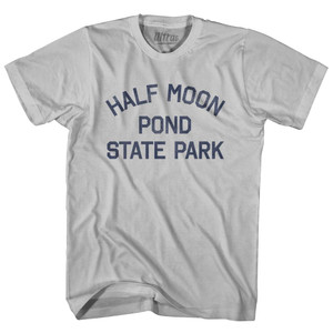 Vermont Half Moon Pond State Park Adult Cotton Vintage T-Shirt - Cool Grey