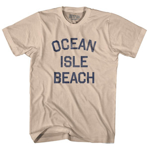 North Carolina Ocean Isle Beach Adult Cotton Vintage T-Shirt - Creme