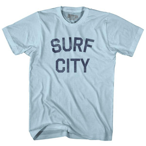North Carolina Surf City Adult Cotton Vintage T-Shirt - Light Blue