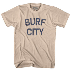 North Carolina Surf City Adult Cotton Vintage T-Shirt - Creme