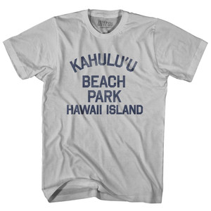 Hawaii Kahulu'u Beach Park Hawaii Island Adult Cotton Vintage T-Shirt - Cool Grey Hawaii Kahulu'u Beach Park Hawaii Island Adult Cotton Vintage T-Shirt - Cool Grey