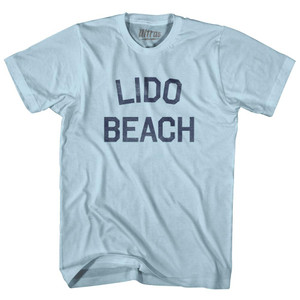 New York Lido Beach Adult Cotton Vintage T-Shirt - Light Blue