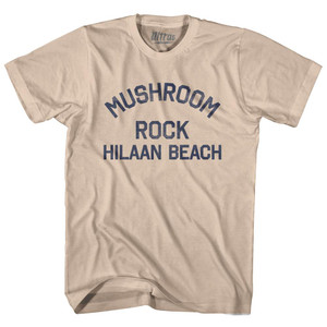 Guam Mushroom Rock Hilaan Beach Adult Cotton Vintage T-Shirt - Creme Guam Mushroom Rock Hilaan Beach Adult Cotton Vintage T-Shirt - Creme