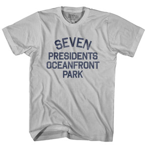 New Jersey Seven Presidents Oceanfront Park Adult Cotton Vintage T-Shirt - Cool Grey New Jersey Seven Presidents Oceanfront Park Adult Cotton Vintage T-Shirt - Cool Grey