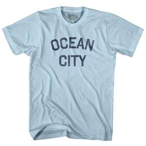 Maryland Ocean City Adult Cotton Vintage T-Shirt - Light Blue