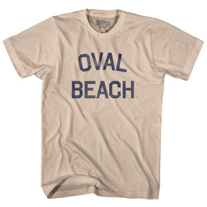 Michigan Oval Beach Adult Cotton Vintage T-Shirt - Creme Michigan Oval Beach Adult Cotton Vintage T-Shirt - Creme