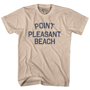 New Jersey Point Pleasant Beach Adult Cotton Vintage T-Shirt - Creme