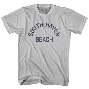 Michigan South Haven Beach Adult Cotton Vintage T-Shirt - Cool Grey