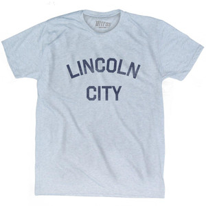Oregon Lincoln City Adult Tri-Blend Vintage T-Shirt - Athletic White Oregon Lincoln City Adult Tri-Blend Vintage T-Shirt - Athletic White