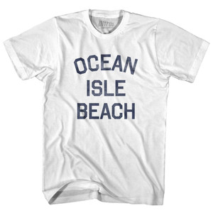 North Carolina Ocean Isle Beach Womens Cotton Junior Cut Vintage T-shirt - White North Carolina Ocean Isle Beach Womens Cotton Junior Cut Vintage T-shirt - White
