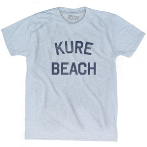 North Carolina Kure Beach Adult Tri-Blend Vintage T-Shirt - Athletic White North Carolina Kure Beach Adult Tri-Blend Vintage T-Shirt - Athletic White
