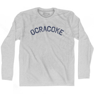 North Carolina Ocracoke Adult Cotton Long Sleeve Vintage T-Shirt - Grey Heather North Carolina Ocracoke Adult Cotton Long Sleeve Vintage T-Shirt - Grey Heather