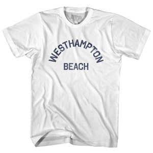 New York Westhampton Beach Womens Cotton Junior Cut Vintage T-shirt - White New York Westhampton Beach Womens Cotton Junior Cut Vintage T-shirt - White