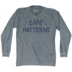 North Carolina Cape Hatteras Adult Tri-Blend Long Sleeve Vintage T-shirt - Athletic Grey North Carolina Cape Hatteras Adult Tri-Blend Long Sleeve Vintage T-shirt - Athletic Grey