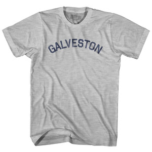 Texas Galveston Adult Cotton Vintage T-Shirt - Grey Heather Texas Galveston Adult Cotton Vintage T-Shirt - Grey Heather