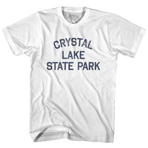 Vermont Crystal Lake State Park Adult Cotton Vintage T-shirt - White Vermont Crystal Lake State Park Adult Cotton Vintage T-shirt - White