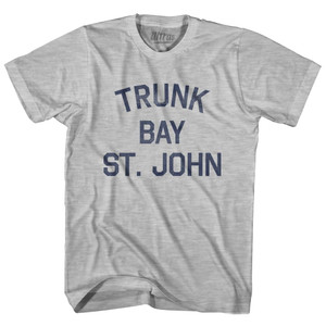 U.S. Virgin Islands Trunk Bay, St. John Adult Cotton Vintage T-Shirt - Grey Heather U.S. Virgin Islands Trunk Bay, St. John Adult Cotton Vintage T-Shirt - Grey Heather